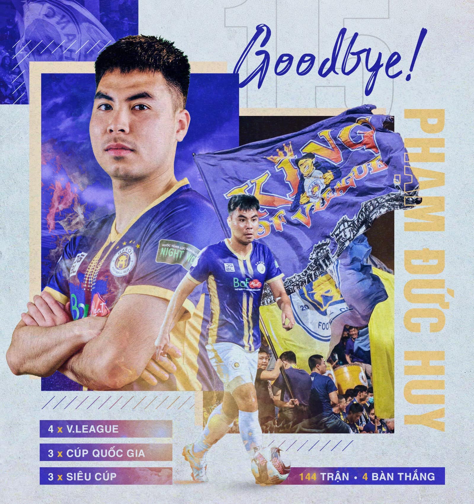 Hà Nội FC xác nhận chia tay tiền vệ Đức Huy. Ảnh: Internet