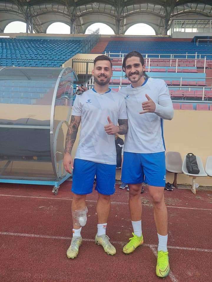 Gerard Artigas cùng Pedro Augusto đang thử việc tại CLB Nam Định. Ảnh: Internet Gerard Artigas cùng Pedro Augusto đang thử việc tại CLB Nam Định. Ảnh: Internet