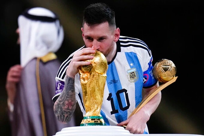 Messi giành giải Cầu thủ hay nhất World Cup 2022. Ảnh: Internet Messi giành giải Cầu thủ hay nhất World Cup 2022. Ảnh: Internet