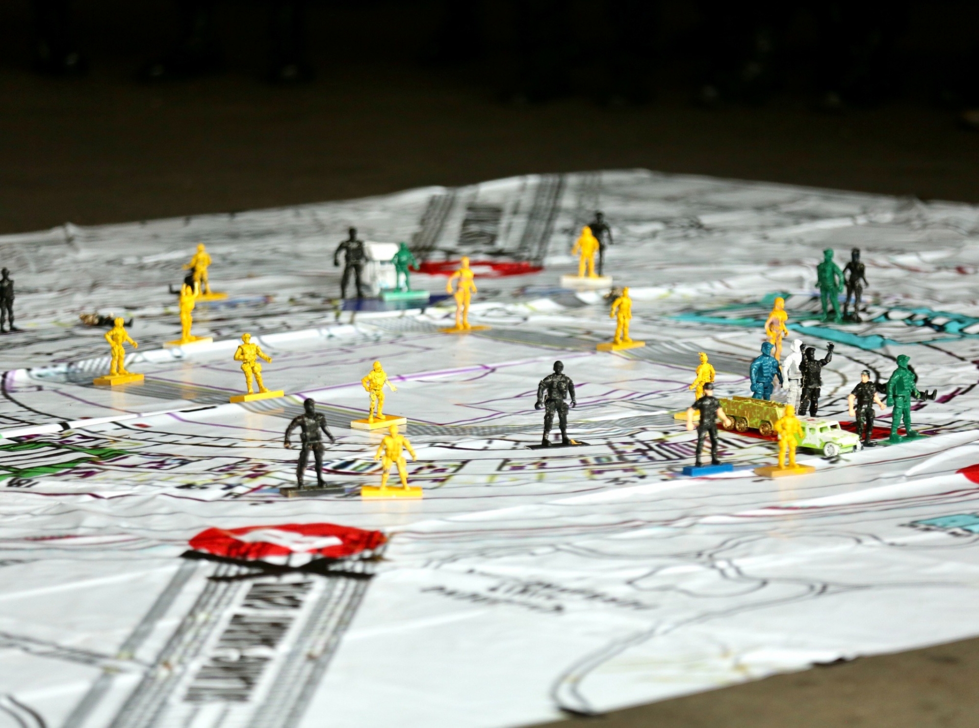 Các phương án đảm bảo an ninh được triển khai trên bảng bằng sơ đồ. Ảnh: Internet