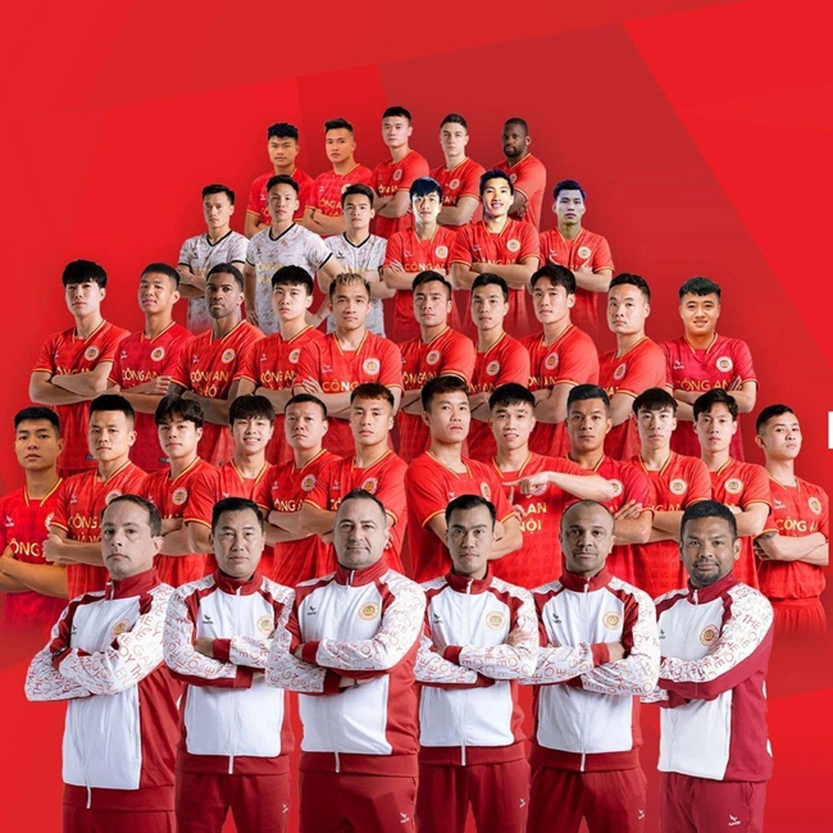 Đội hình CLB Công An Hà Nội tại V-League 2023. Ảnh:Internet