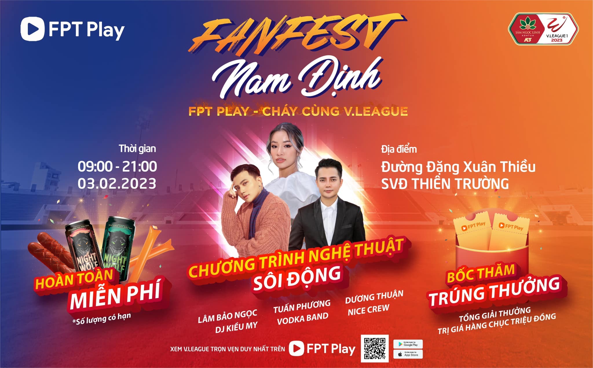 Sự kiện Fanfest Nam Định hâm nóng trận mở màn V-League 2023 - Ảnh 2 Sự kiện Fanfest Nam Định hâm nóng trận mở màn V-League 2023 - Ảnh 2
