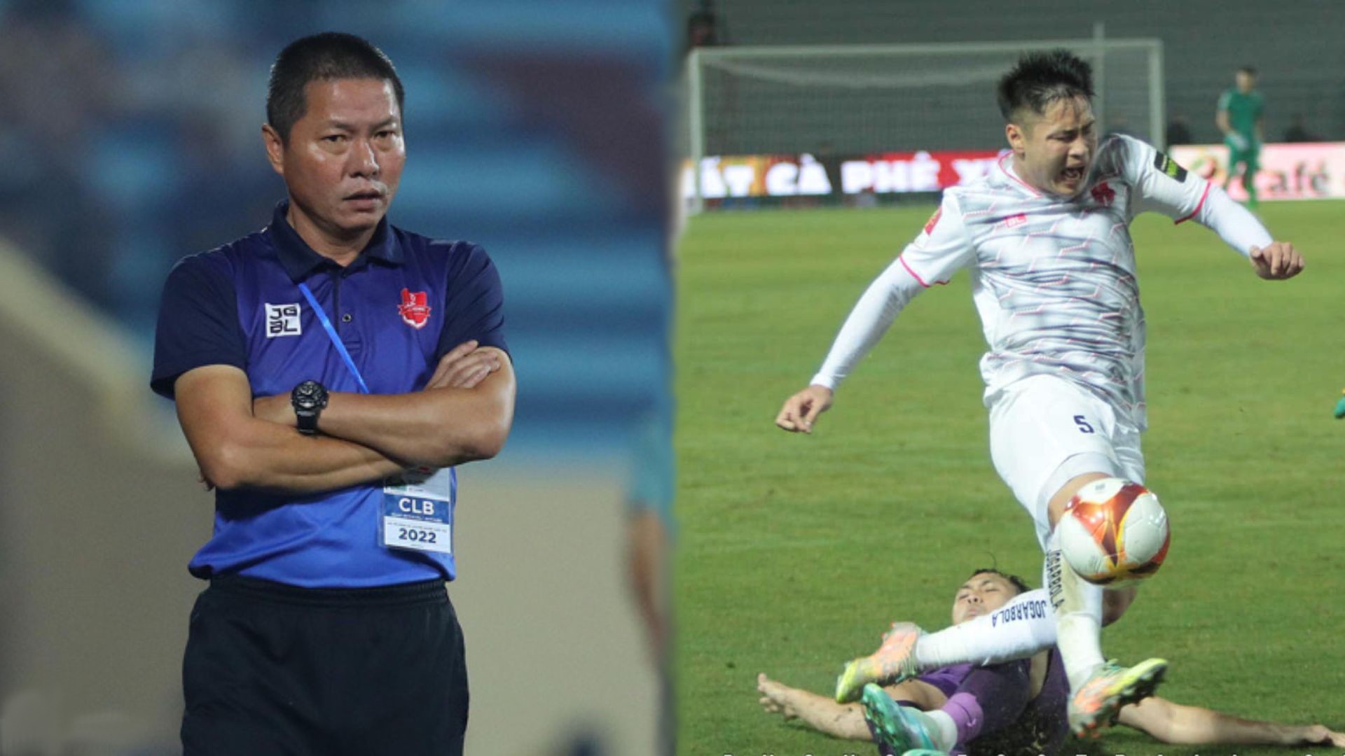 HLV Chu Đình Nghiêm chưa hài lòng về hàng phòng ngự. Ảnh: Internet