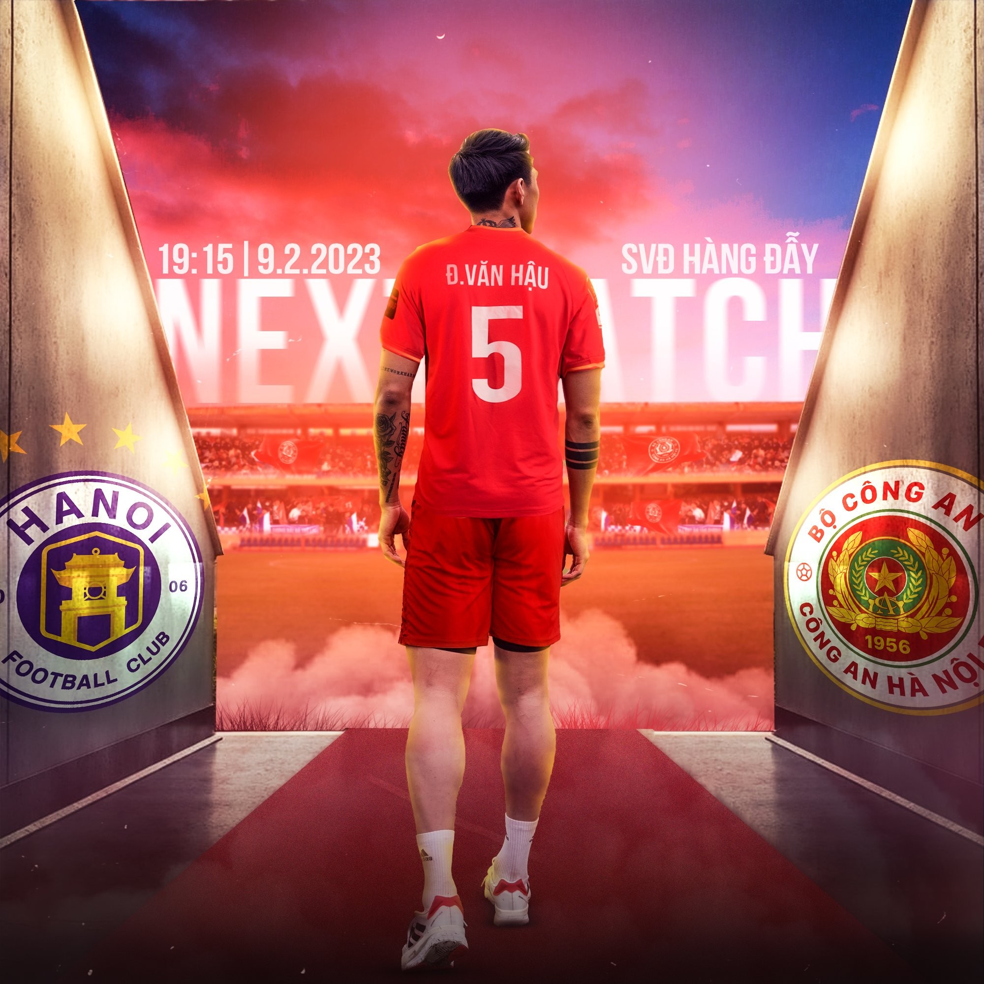 Văn Hậu sẽ có màn tái ngộ Hà Nội FC. Ảnh: CLB CAHN