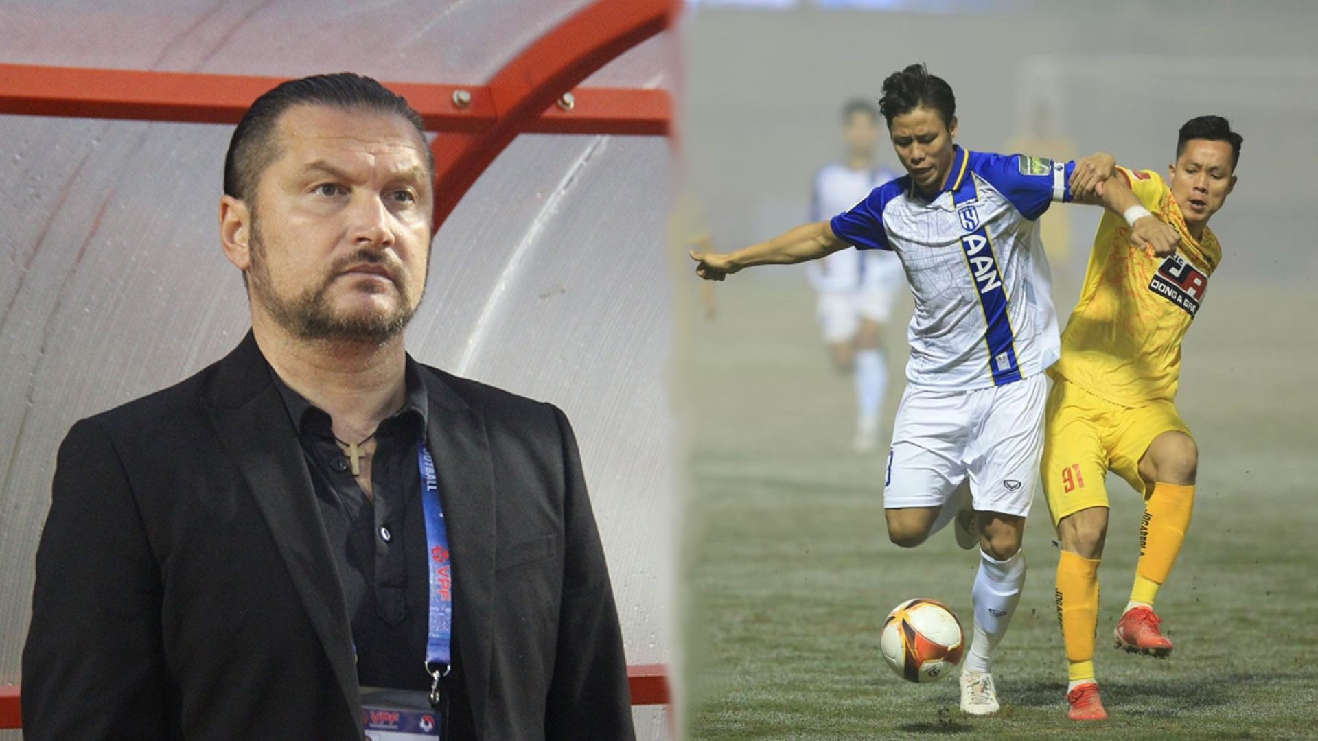 HLV Velizar Popov không hài lòng về mặt sân. Ảnh: Internet