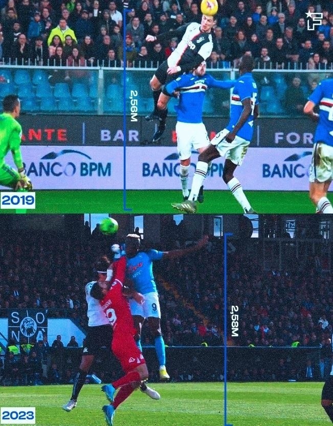 Tiền đạo Osimhen phá vỡ kỷ lục bật cao đánh đầu của Ronaldo tại Serie A. Ảnh: Internet