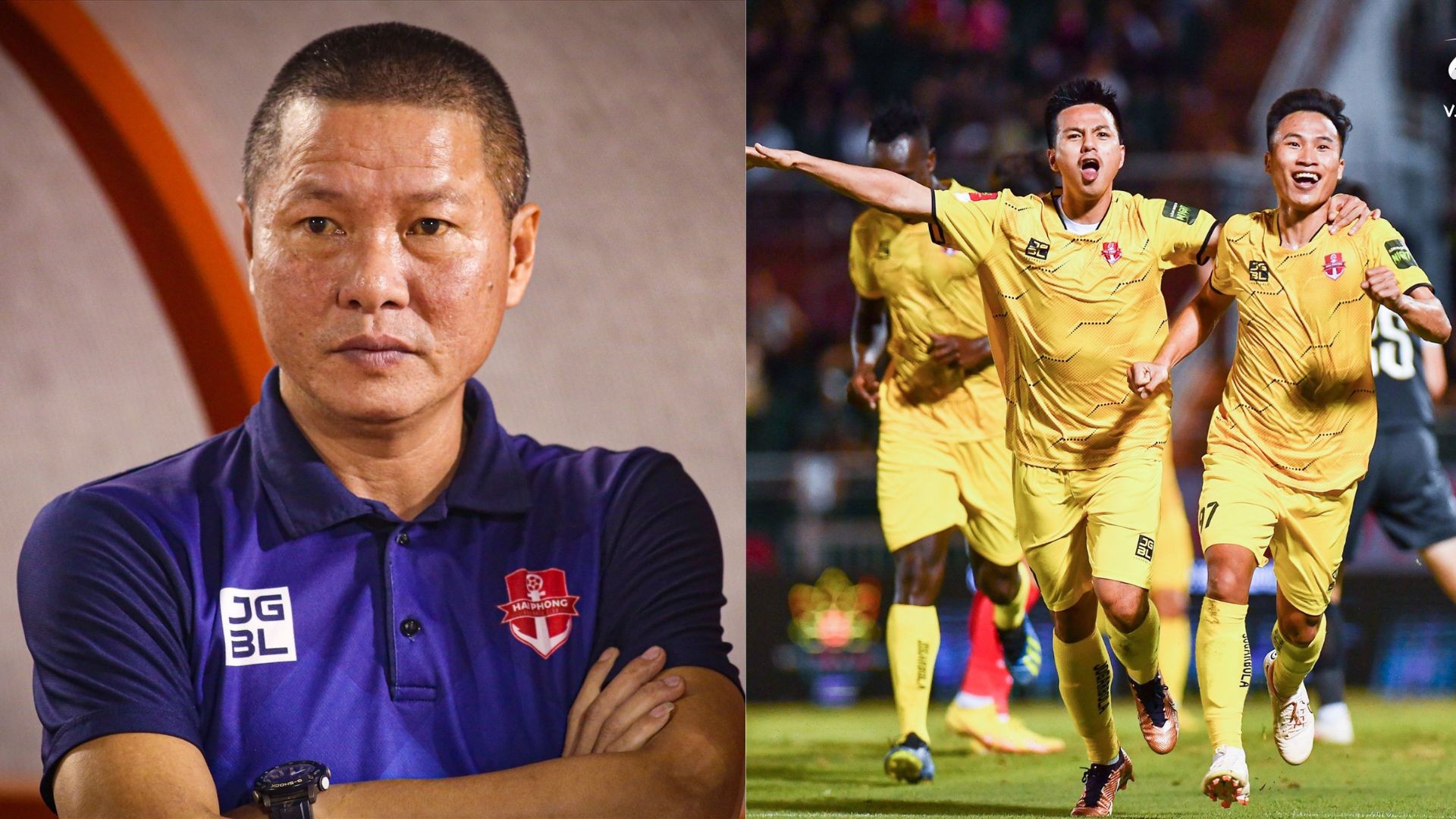 HLV Chu Đình Nghiêm vẫn tỏ ra lo lắng sau chiến thắng trước TP.HCM. Ảnh: Internet