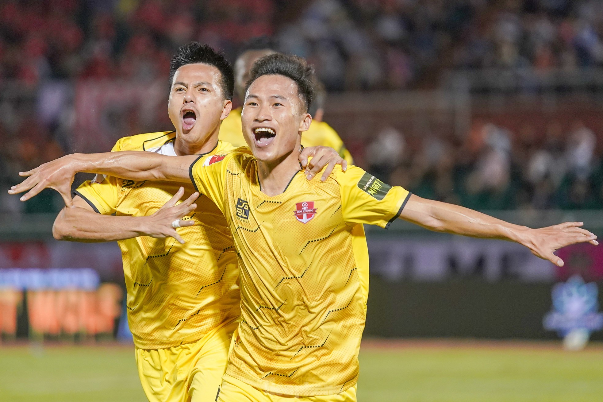 Việt Hưng ghi bàn thắng duy nhất đem về 3 điểm cho Hải Phòng. Ảnh: Internet