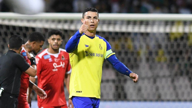 Ronaldo lập cú poker đầu tiên tại Saudi Arabia. Ảnh: Internet