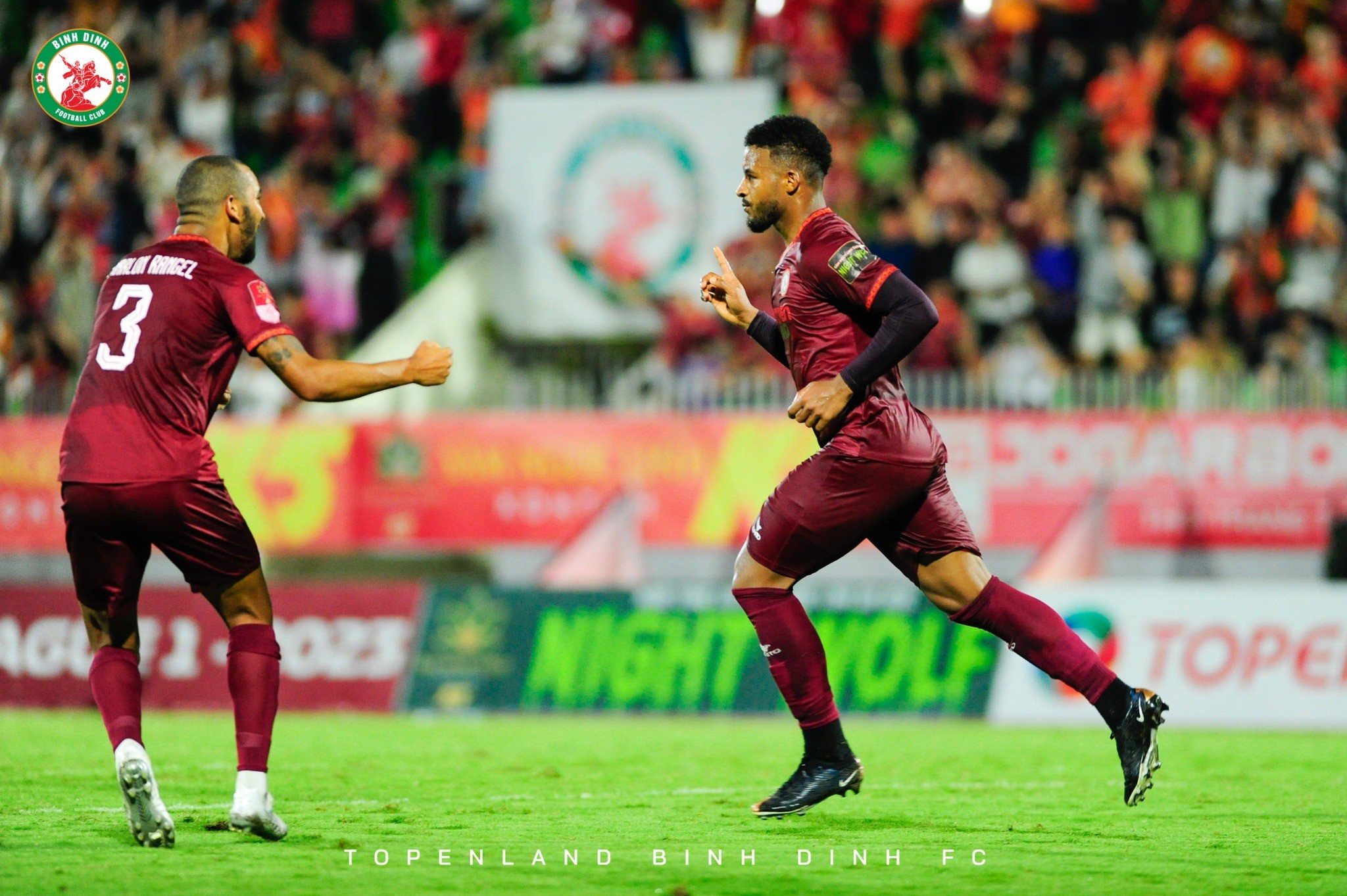 Bàn thắng của tiền đạo Rafaelson gây ra nhiều tranh cãi. Ảnh: CLB Bình Định