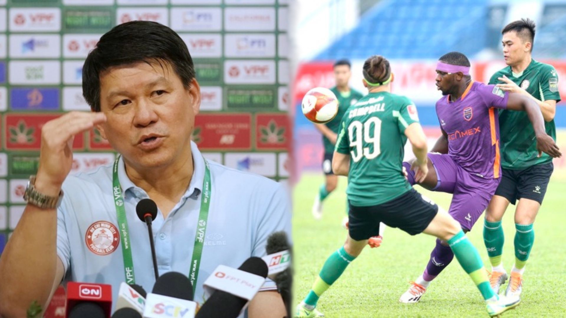 HLV Vũ Tiến Thành chỉ ra cách giúp TP.HCM đánh bại Bình Dương. Ảnh: Internet