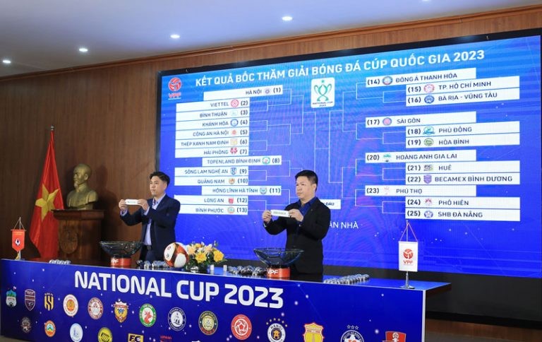 Kết quả bốc thăm các nhánh đấu của Giải bóng đá Cup QG 2023: Xuất hiện nhiều trận cầu hấp dẫn - Ảnh 1