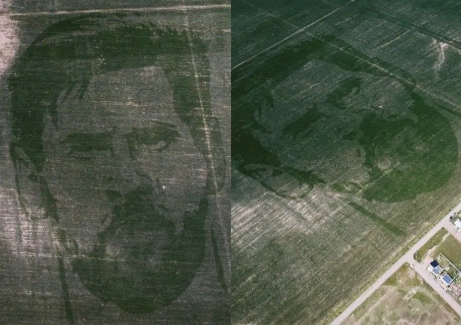 Video: Nông dân Argentina dùng máy gieo hạt để vẽ hình Messi trên cánh đồng - Ảnh 1