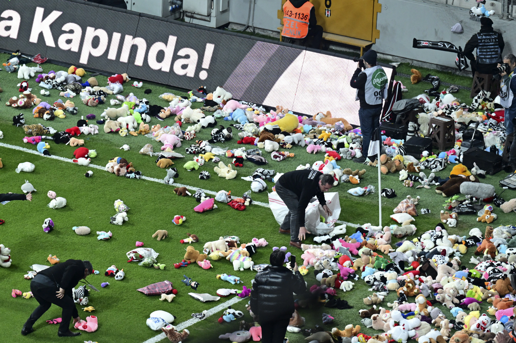 'Mưa gấu bông' được tạo ra trong trận đấu tại Thổ Nhĩ Kỳ khiến nhiều người xúc động - Ảnh 3