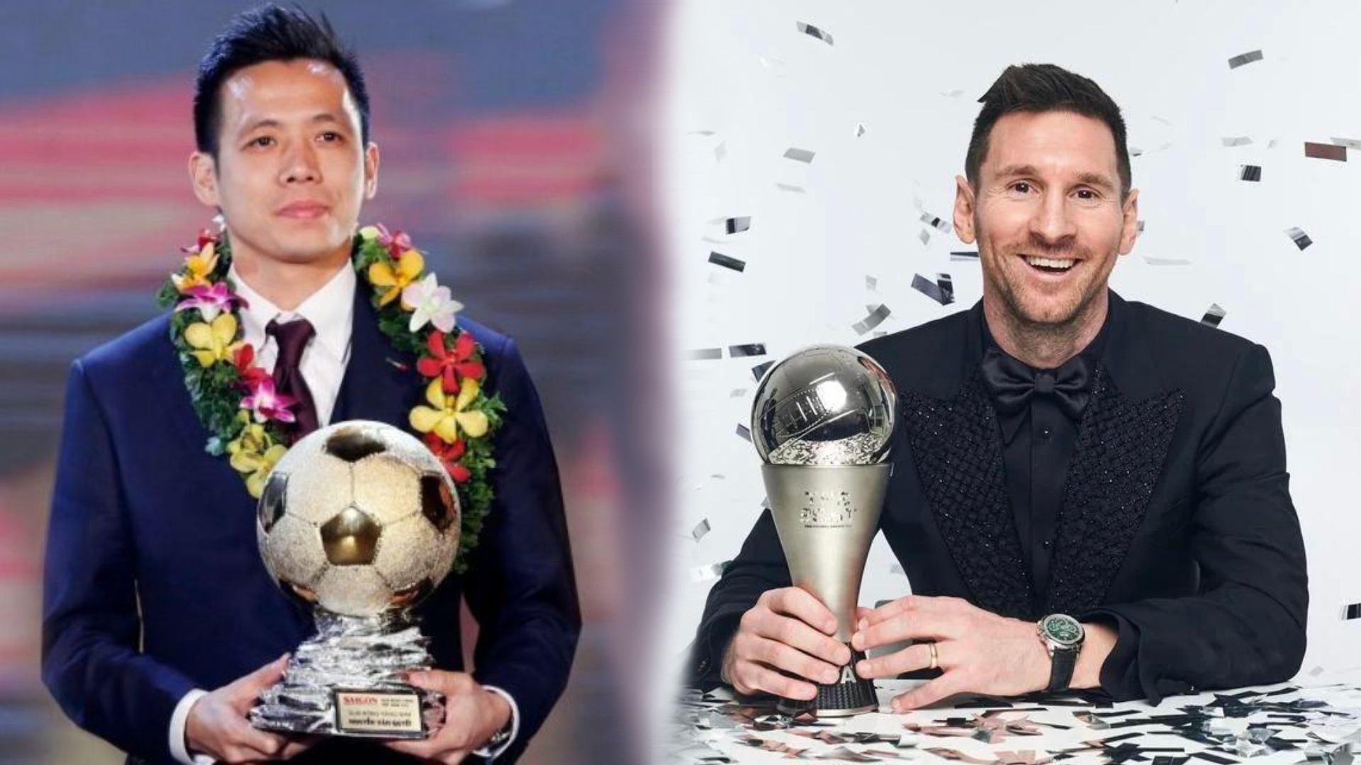 Văn Quyết không đăng ảnh 'khoe' danh hiệu như Messi.