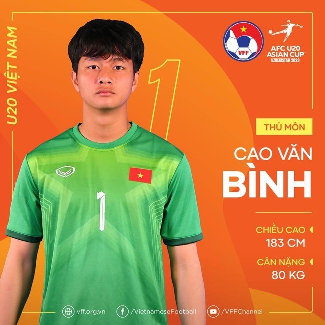 Văn Bình tại VCK U20 châu Á 2023. Ảnh: VFF Văn Bình tại VCK U20 châu Á 2023. Ảnh: VFF
