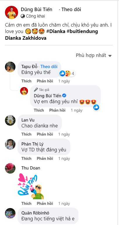 Bùi Tiến Dũng khoe cảnh vợ học tiếng Việt, mẹ bỉm phát âm khiến nhiều người bất ngờ 2 Bùi Tiến Dũng khoe cảnh vợ học tiếng Việt, mẹ bỉm phát âm khiến nhiều người bất ngờ 2