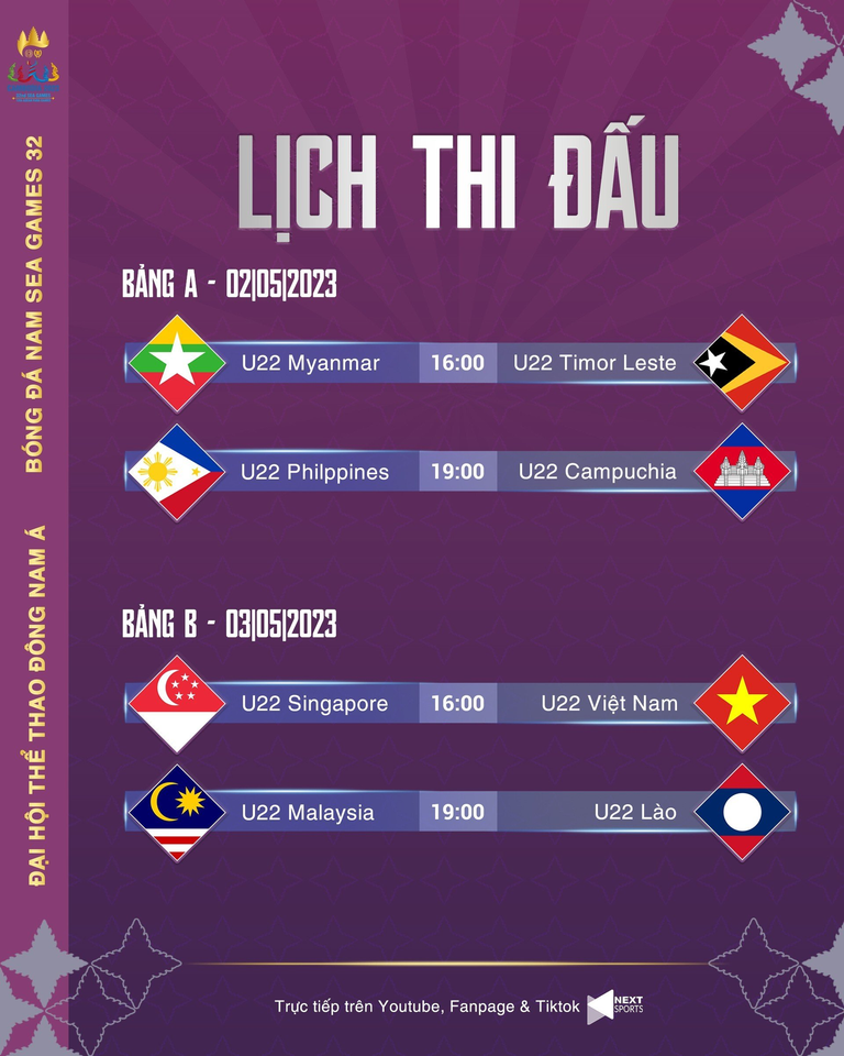 Bảng xếp hạng, lịch thi đấu môn bóng đá SEA Games 32 mới nhất: U22 Việt Nam đứng thứ mấy? 3 Bảng xếp hạng, lịch thi đấu môn bóng đá SEA Games 32 mới nhất: U22 Việt Nam đứng thứ mấy? 3