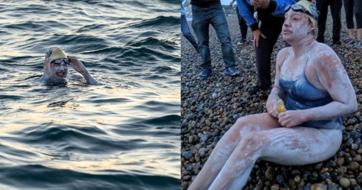 Sarah Thomas lập kỷ lục bơi qua eo biển Anh tới 4 lần không nghỉ