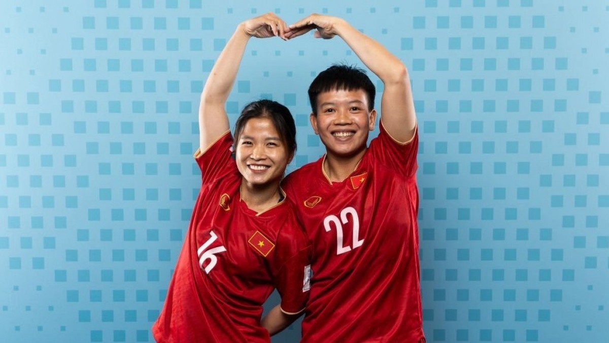 Dàn tuyển thủ Việt Nam rạng rỡ ở buổi chụp hình trước thềm World Cup nữ 2023 - Ảnh 5
