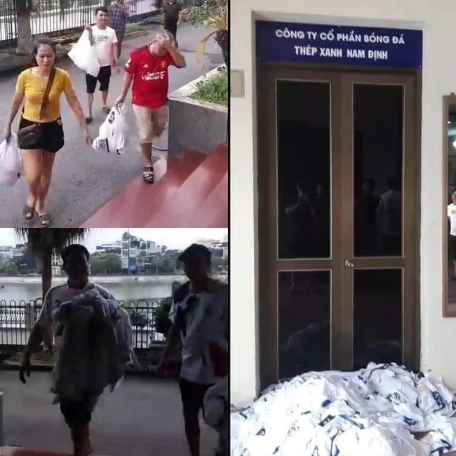 Hội CĐV bóng đá Nam Định đã đem trả lại toàn bộ số áo mà nhà tài trợ tặng Hội CĐV bóng đá Nam Định đã đem trả lại toàn bộ số áo mà nhà tài trợ tặng