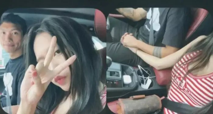 Đoàn Văn Hậu nắm tay bạn gái trên xế hộp Đoàn Văn Hậu nắm tay bạn gái trên xế hộp