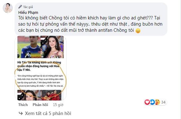 Nhiều tuyển thủ Việt Nam bị tung tin liên quan đến Hoa hậu Ý Nhi, một nàng WAGs lên tiếng - Ảnh 3 Nhiều tuyển thủ Việt Nam bị tung tin liên quan đến Hoa hậu Ý Nhi, một nàng WAGs lên tiếng - Ảnh 3