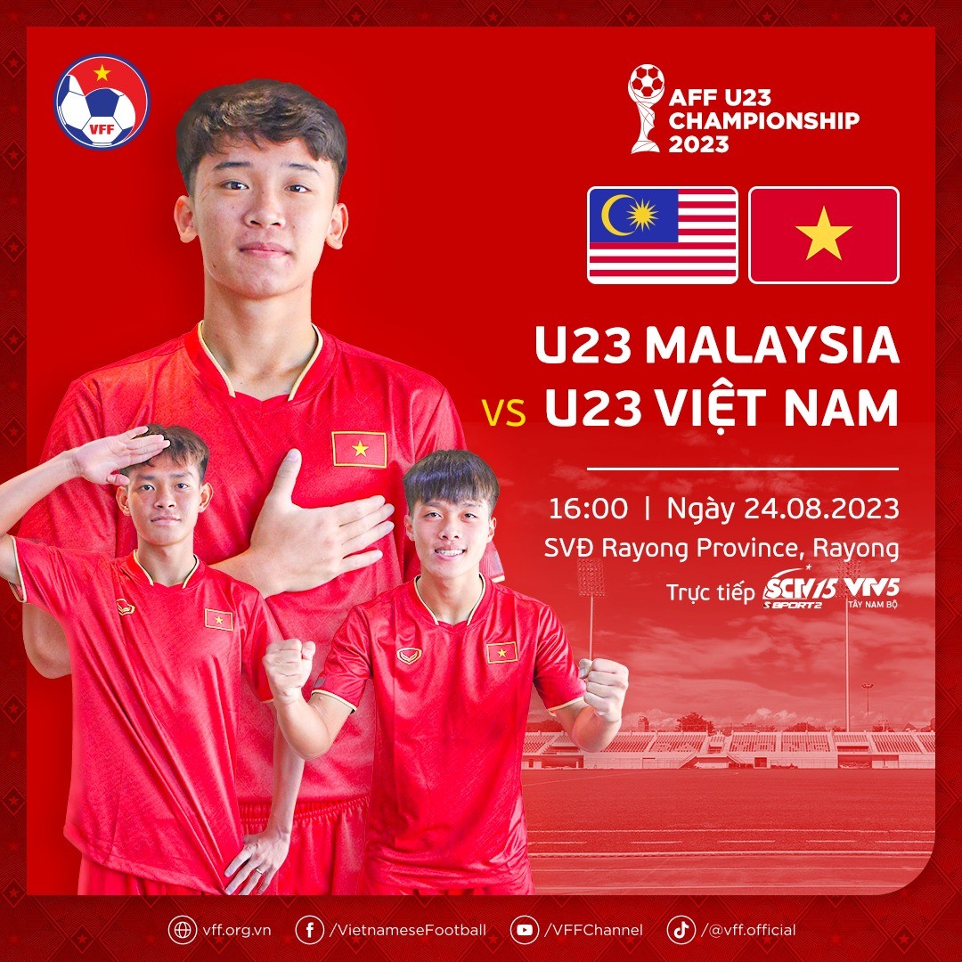 Trực tiếp U23 Việt Nam vs U23 Malaysia, bán kết U23 Đông Nam Á 2023