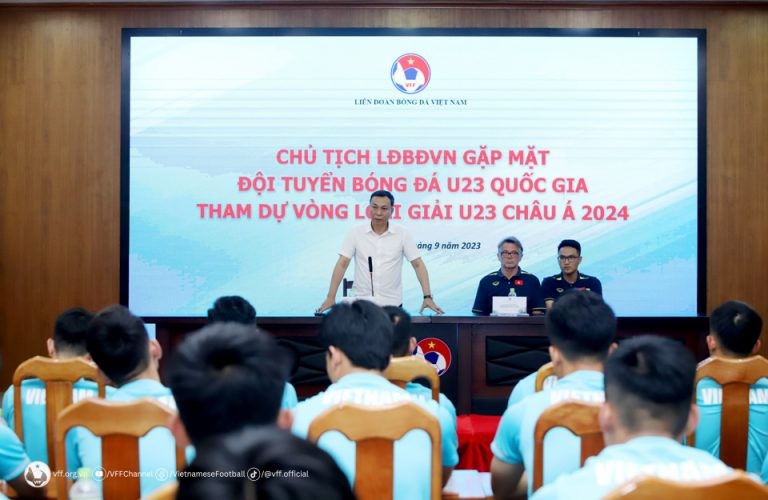 chủ tịch VFF Trần Quốc Tuấn gặp mặt động viên tinh thần U23 Việt Nam chủ tịch VFF Trần Quốc Tuấn gặp mặt động viên tinh thần U23 Việt Nam