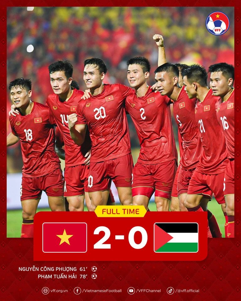Công Phượng, Văn Toàn tỏa sáng giúp ĐT Việt Nam thắng thuyết phục ĐT Palestine - Ảnh 1 Công Phượng, Văn Toàn tỏa sáng giúp ĐT Việt Nam thắng thuyết phục ĐT Palestine - Ảnh 1