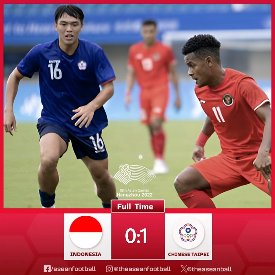 Olympic Indonesia bất ngờ để thua Olympic Đài Bắc Trung Hoa. Ảnh: Asean Football Olympic Indonesia bất ngờ để thua Olympic Đài Bắc Trung Hoa. Ảnh: Asean Football