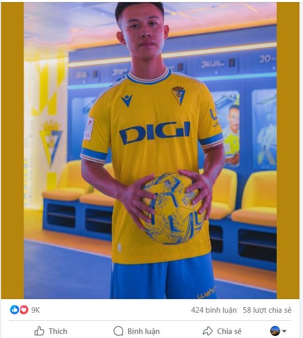 Những bài viết liên quan đến Vĩnh Nguyên trên fanpage chính thức của CLB Cadiz CF đều thu về hàng nghìn lượt like Những bài viết liên quan đến Vĩnh Nguyên trên fanpage chính thức của CLB Cadiz CF đều thu về hàng nghìn lượt like