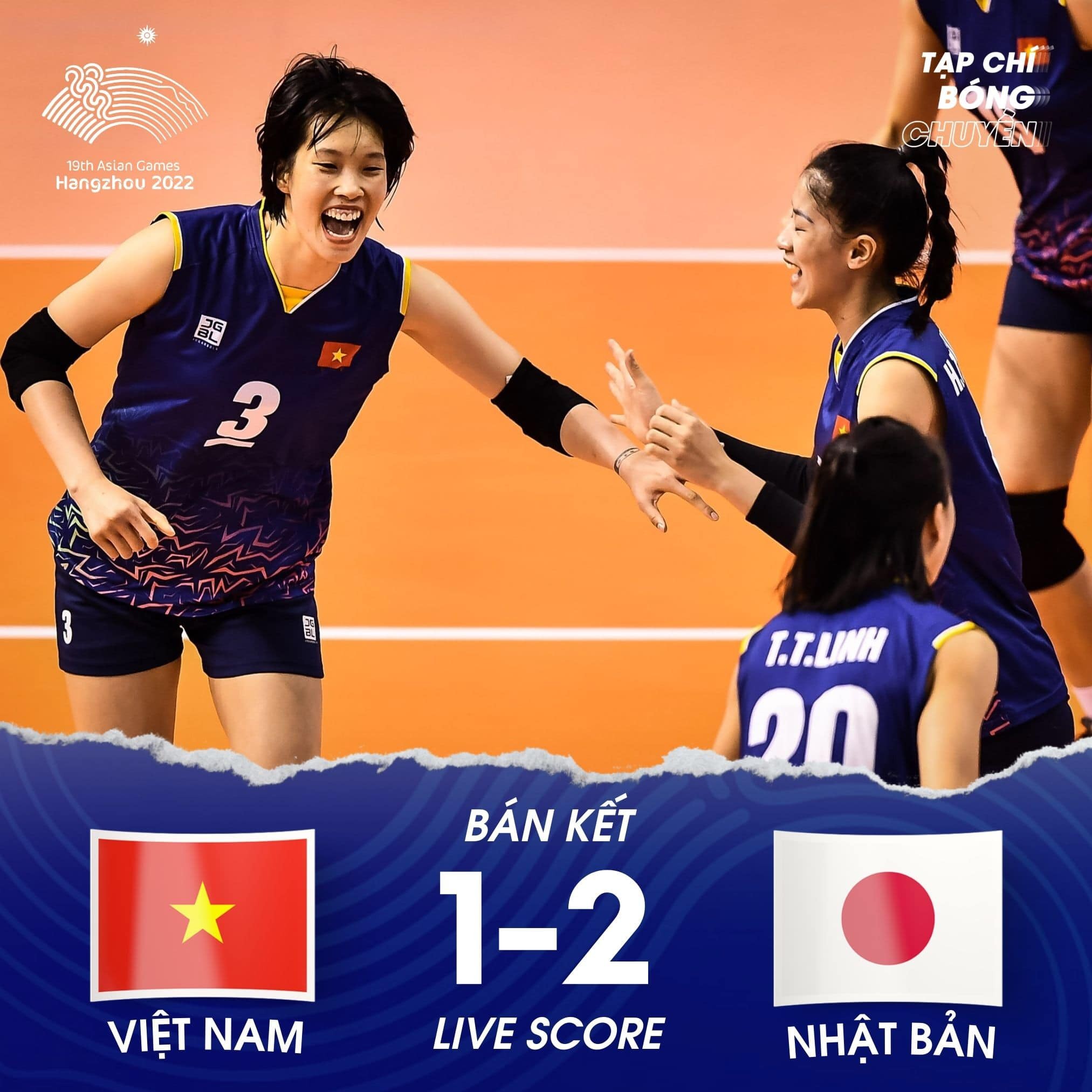 Tuyển bóng chuyền nữ Việt Nam dừng bước ở bán kết ASIAD 19 - Ảnh 3 Tuyển bóng chuyền nữ Việt Nam dừng bước ở bán kết ASIAD 19 - Ảnh 3
