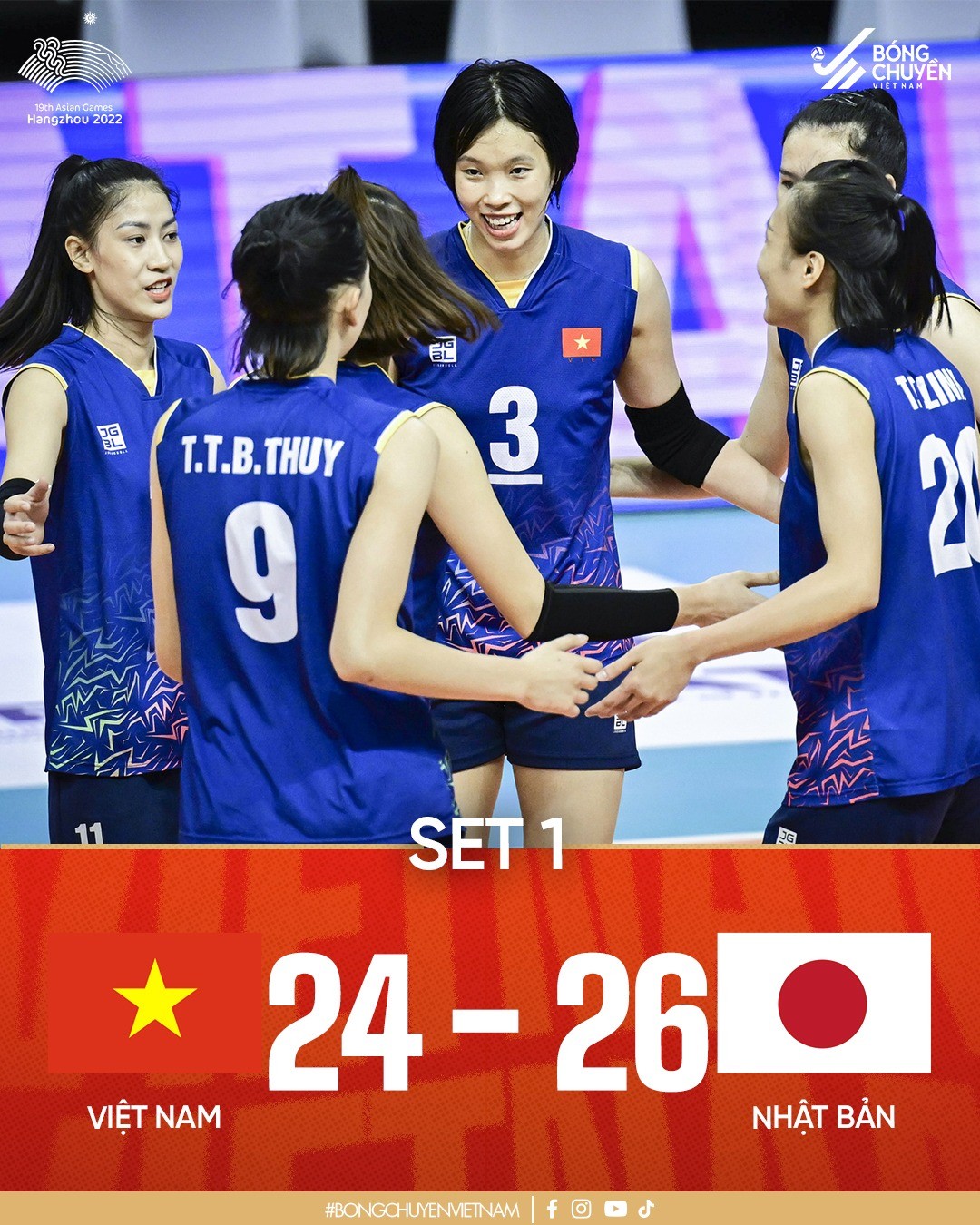 Tuyển bóng chuyền nữ Việt Nam dừng bước ở bán kết ASIAD 19 - Ảnh 1 Tuyển bóng chuyền nữ Việt Nam dừng bước ở bán kết ASIAD 19 - Ảnh 1