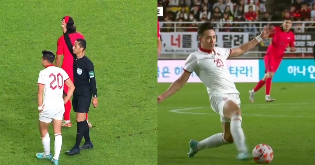 Tấm thẻ đỏ gây tranh cãi của trung vệ Bùi Hoàng Việt Anh