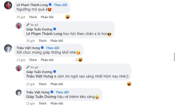 Ngay khi đăng tải bức ảnh cùng bạn gái xinh đẹp trong bộ ảnh cô dâu chú rể, Tuấn Dương nhận được nhiều lời chúc mừng từ đồng đội, người thân và các fan