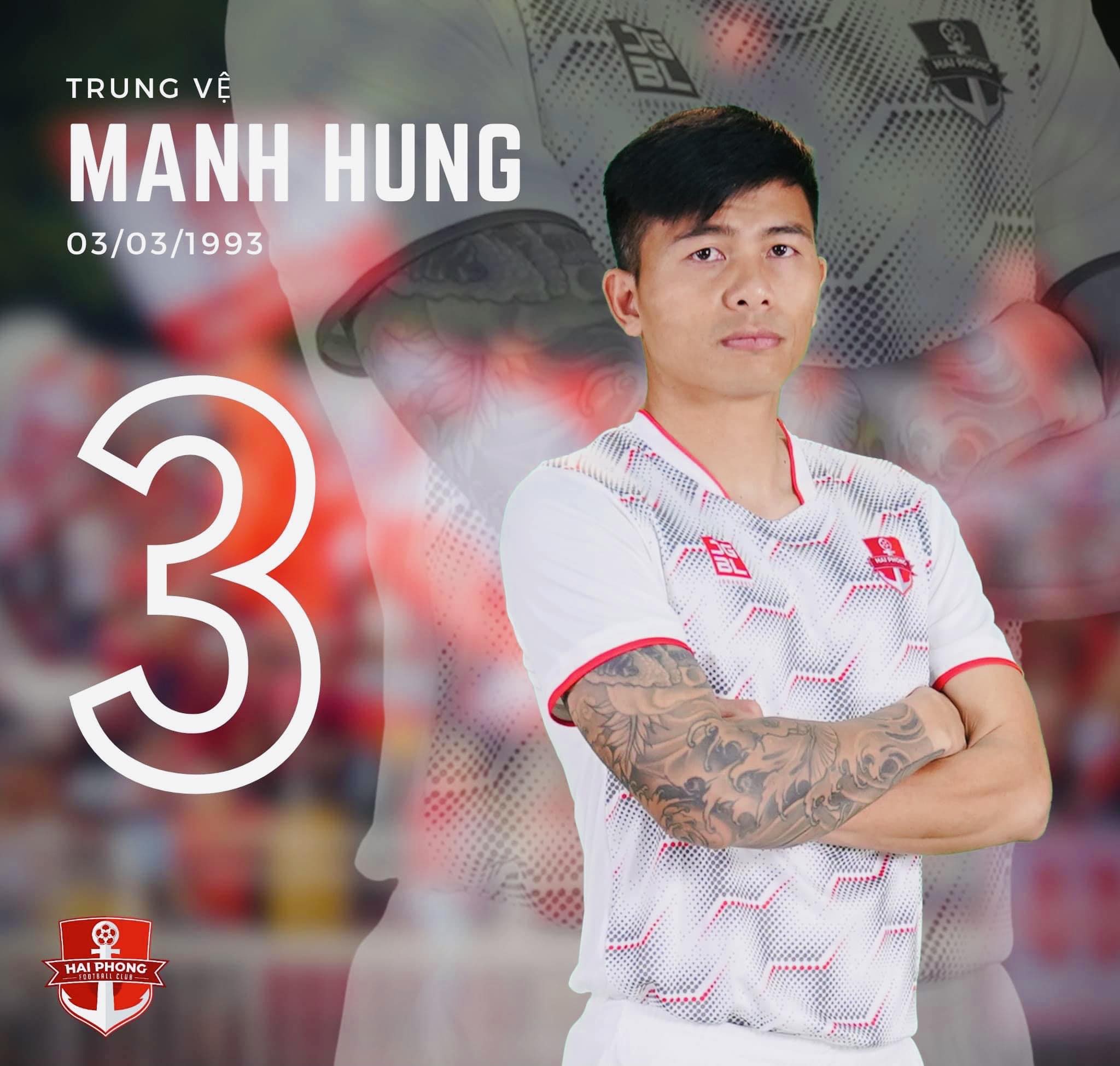 Mạnh Hùng bị treo giò ở vòng 4 V-League 2023/24. Ảnh: FBNV Mạnh Hùng bị treo giò ở vòng 4 V-League 2023/24. Ảnh: FBNV