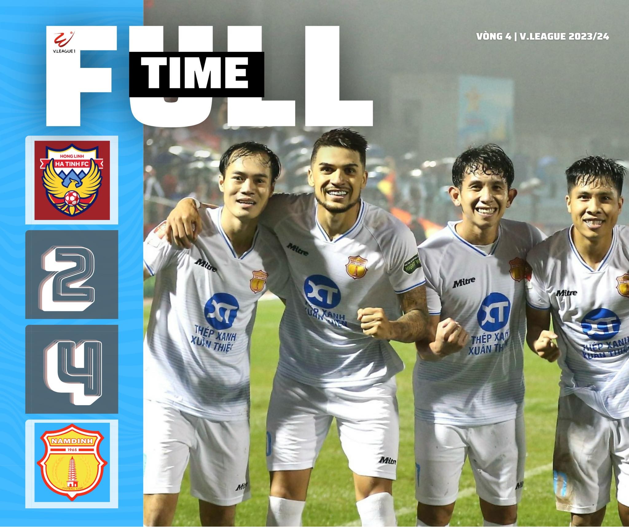 Vòng 4 V-League: CLB Nam Định thắng trận thứ 4 liên tiếp, HLV Vũ Hồng Việt tri ân người hâm mộ - Ảnh 1