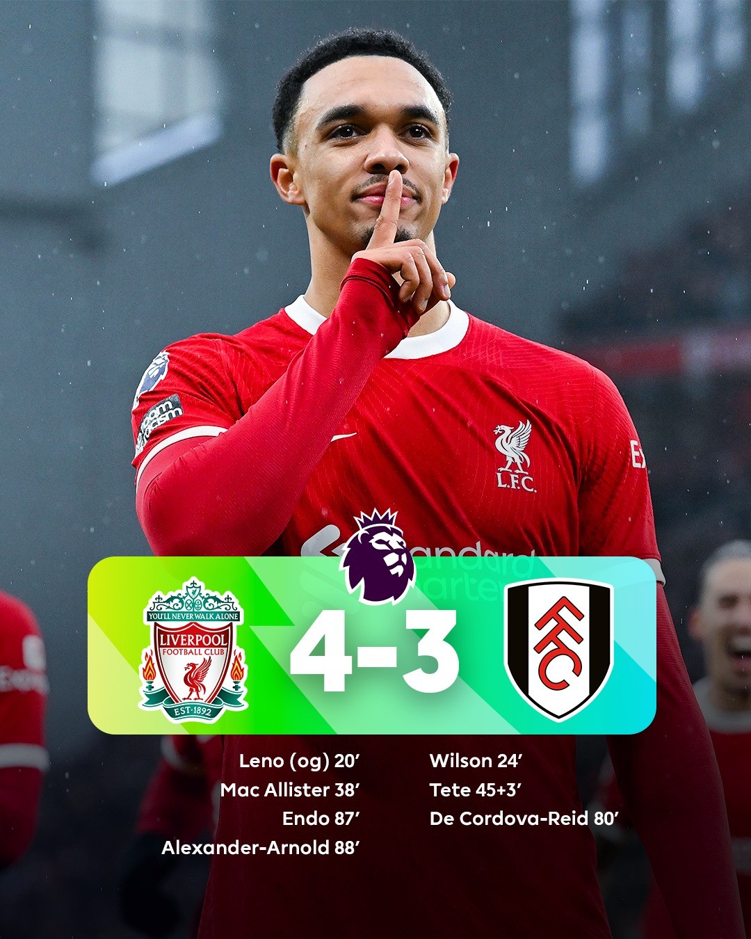 Bảng xếp hạng vòng 14 Ngoại hạng Anh 2023/24: Arsenal củng cố ngôi đầu, Man City mất điểm - Ảnh 1