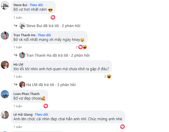 Nhiều bạn bè, người quen đã dành lời khen cho bố vợ Đoàn Văn Hậu. Ảnh: Chụp màn hình Nhiều bạn bè, người quen đã dành lời khen cho bố vợ Đoàn Văn Hậu. Ảnh: Chụp màn hình