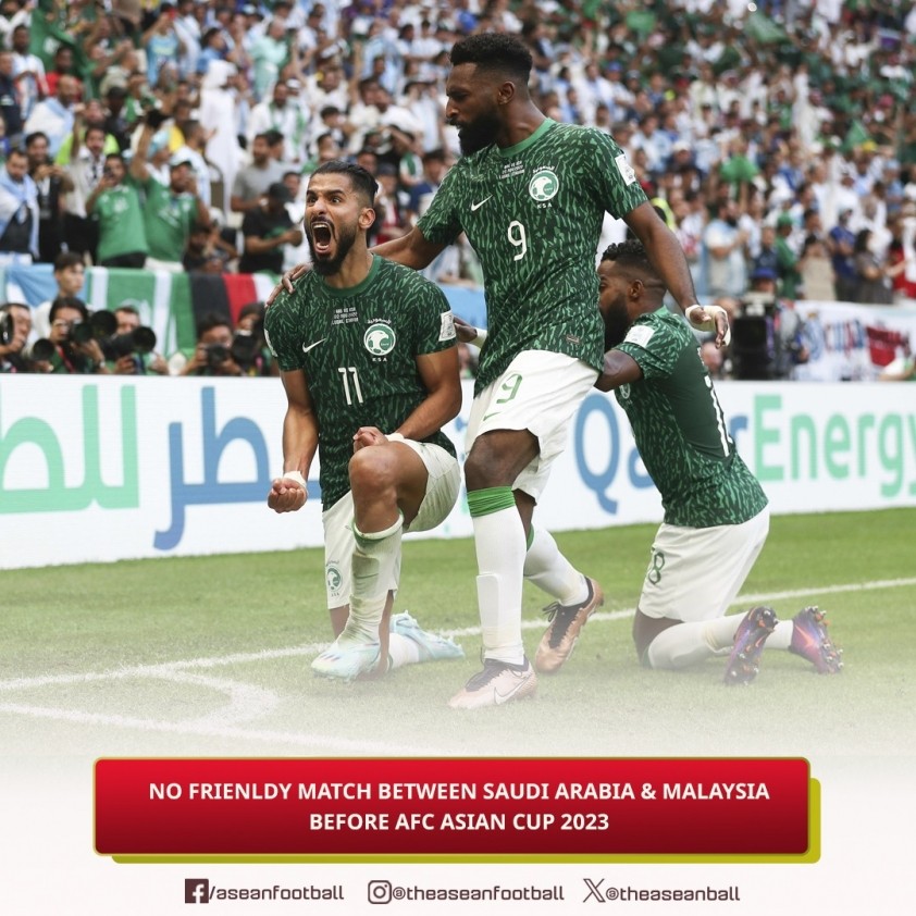 LĐBĐ Saudi Arabia quyết định hủy trận giao hữu với tuyển Malaysia. Ảnh: Asean Football