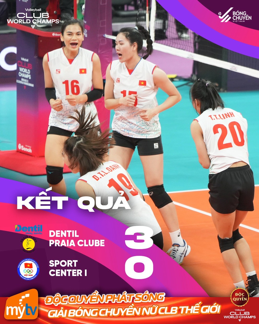 Sport Center I thi đấu đầy nỗ lực trước Dentil Praia Clube. Ảnh: Internet