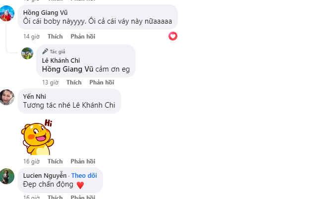 Phía dưới bình luận, nhiều fan, bạn bè hết lời khen ngợi trước vóc dáng nuột nà của em gái Công Vinh. 'Tuyệt chiêu quá e ạ'; 'Đẹp quá nàng ưiii'; 'Ôi cái boby nàyyyy. Ôi cả cái váy này nữaaaaa'; 'Đẹp chấn động'...