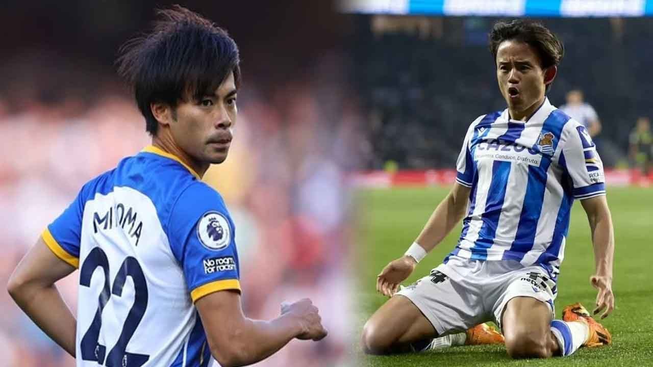 Kaoru Mitoma và Takefusa Kubo bỏ ngỏ khả năng dự Asian Cup 2023. Ảnh: Internet Kaoru Mitoma và Takefusa Kubo bỏ ngỏ khả năng dự Asian Cup 2023. Ảnh: Internet