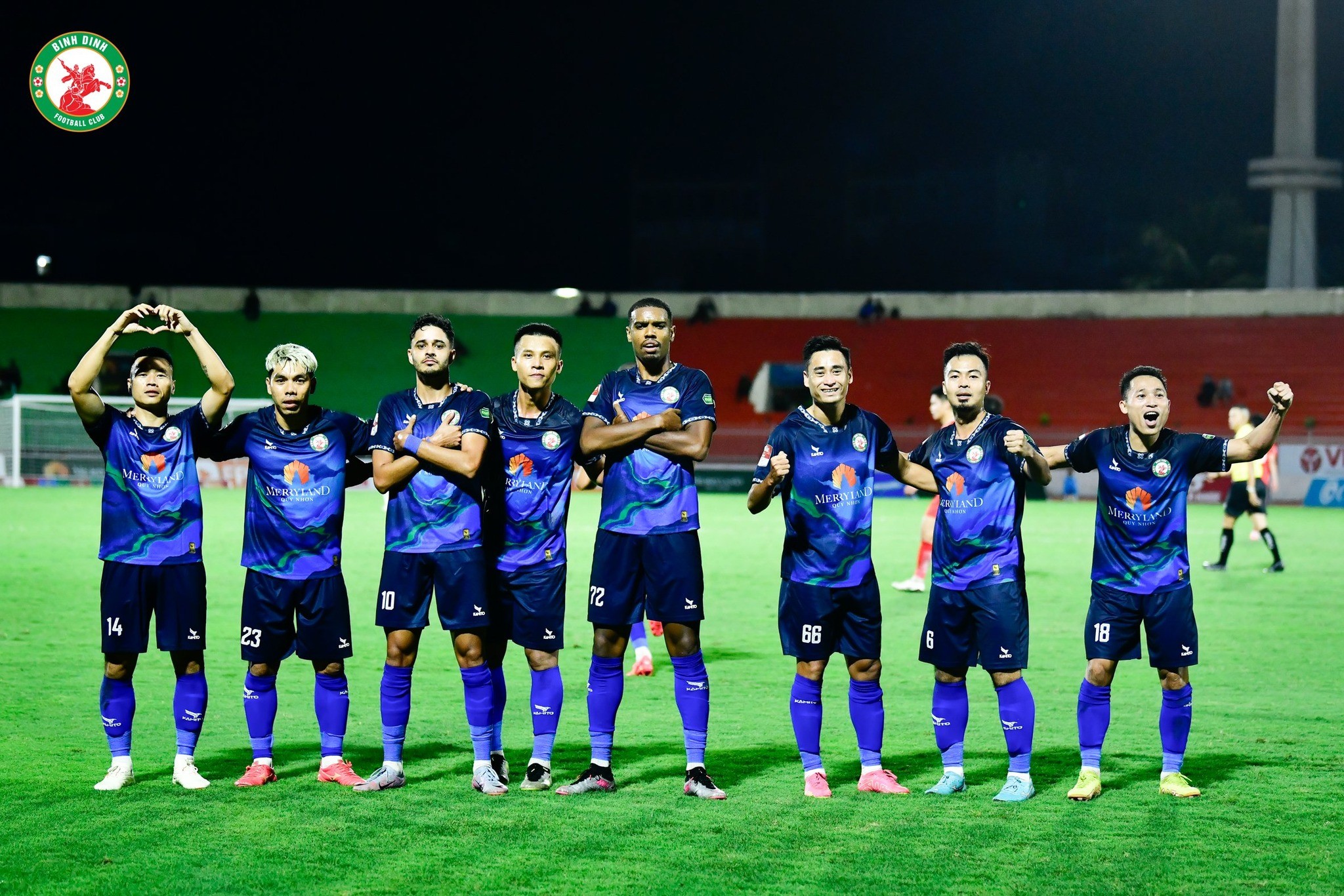 CLB Bình Định đang trở thành 'ngựa ô' tại V-League 2023/24. Ảnh: CLB Bình Định