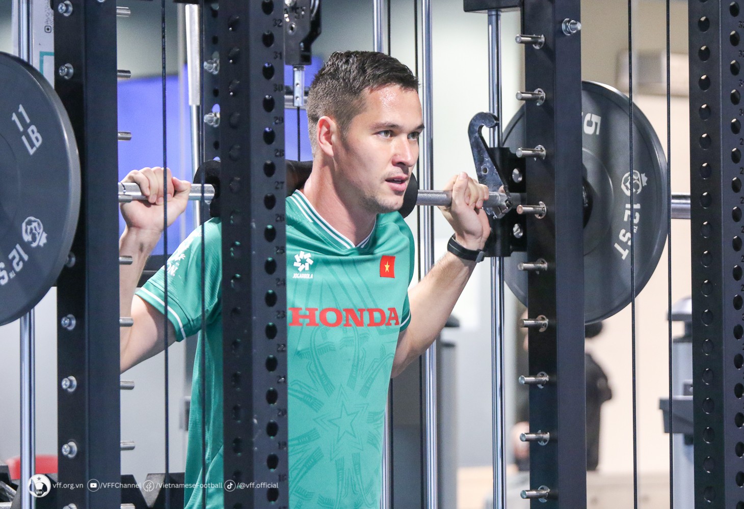 Phòng tập gym hiện đại của khách sạn là địa điểm đội tuyển Việt Nam tập hồi phục