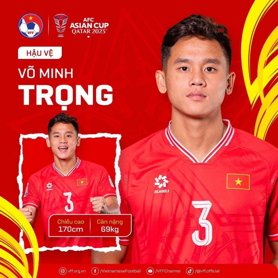 10 tuyển thủ Việt Nam sở hữu chiều cao trên 1m8 tham dự Asian Cup 2023 - Ảnh 3 10 tuyển thủ Việt Nam sở hữu chiều cao trên 1m8 tham dự Asian Cup 2023 - Ảnh 3