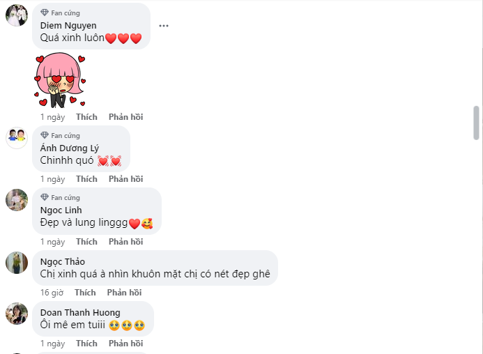 . Nhiều người để lại bình luận khen cho nhan sắc của Hải My. Ảnh chụp màn hình