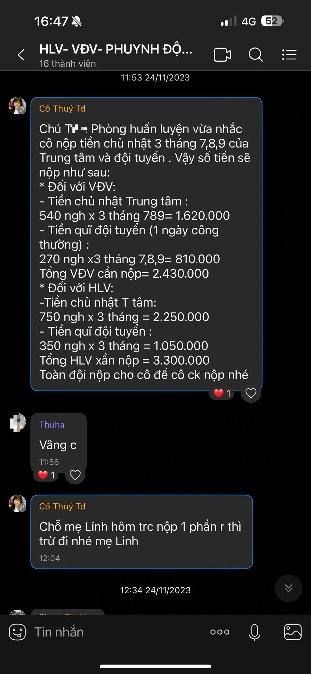 Xuất hiện chú T. Phòng huấn luyện liên quan đến khoản quỹ thu từ VĐV