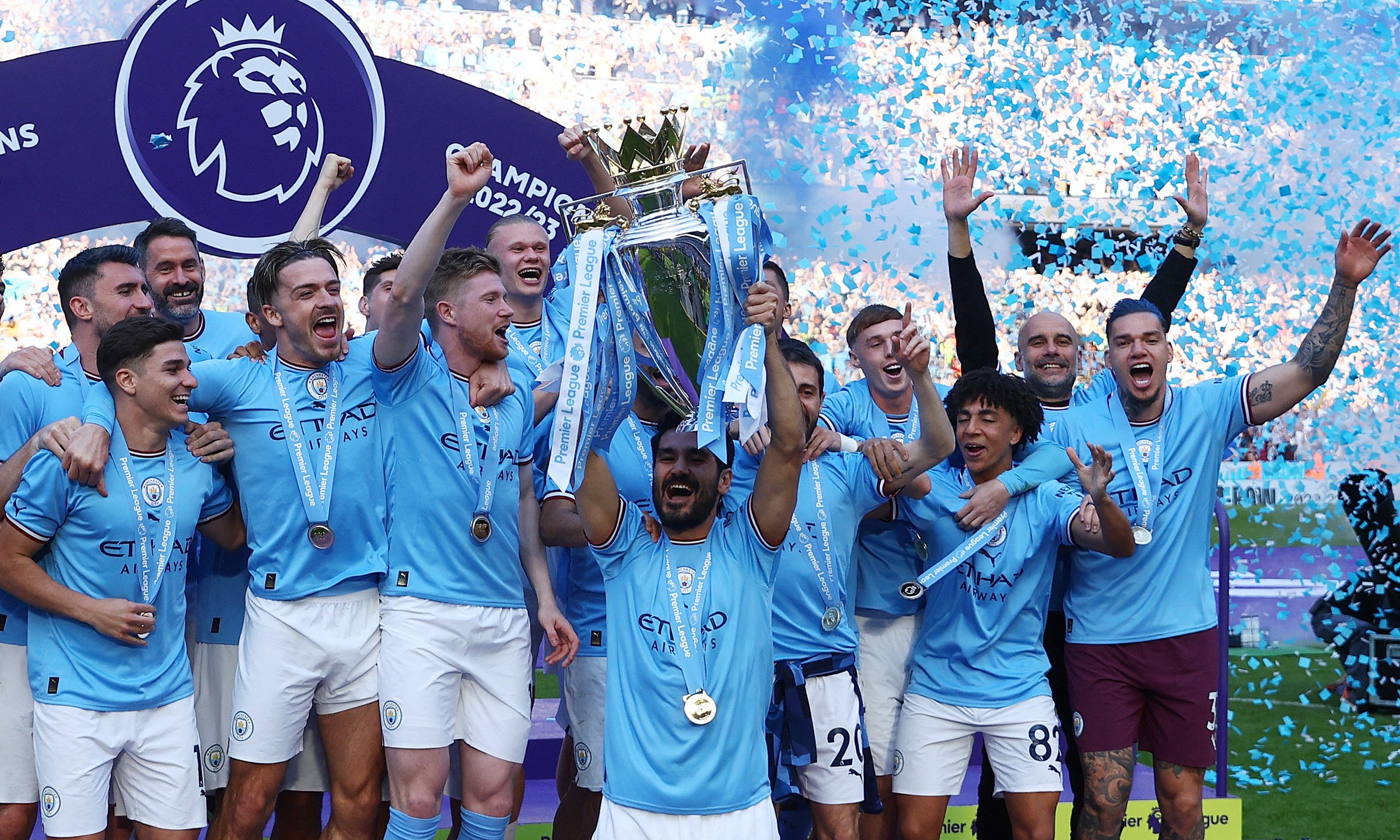 Man City có thể bị tước chức vô địch do vi phạm luật tài chính. Ảnh: Internet